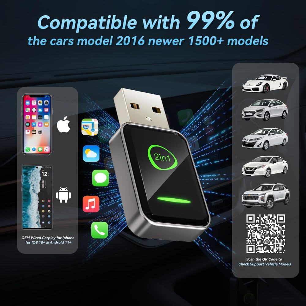 Mini Wireless CarPlay Adapter For Apple IPhone IOS 10+,No Delay & Fast, Plug & - Picture 5 of 15